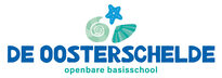 Logo Oosterschelde liggend schelpen boven tekst contouren FC