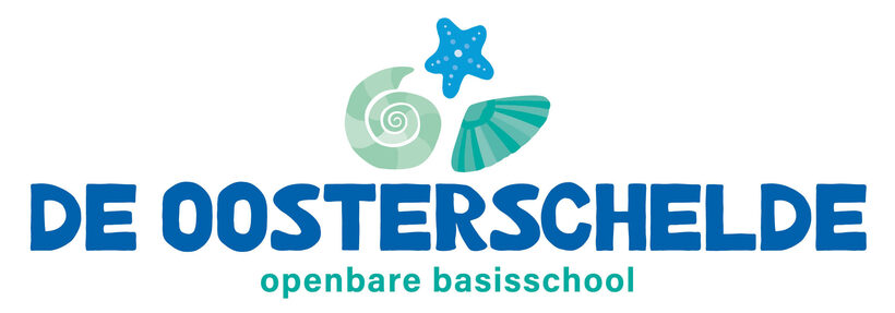 Logo Oosterschelde liggend schelpen boven tekst contouren FC